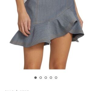 Cinq a Sept Gray Asymmetrical Ruffled Mini Skirt